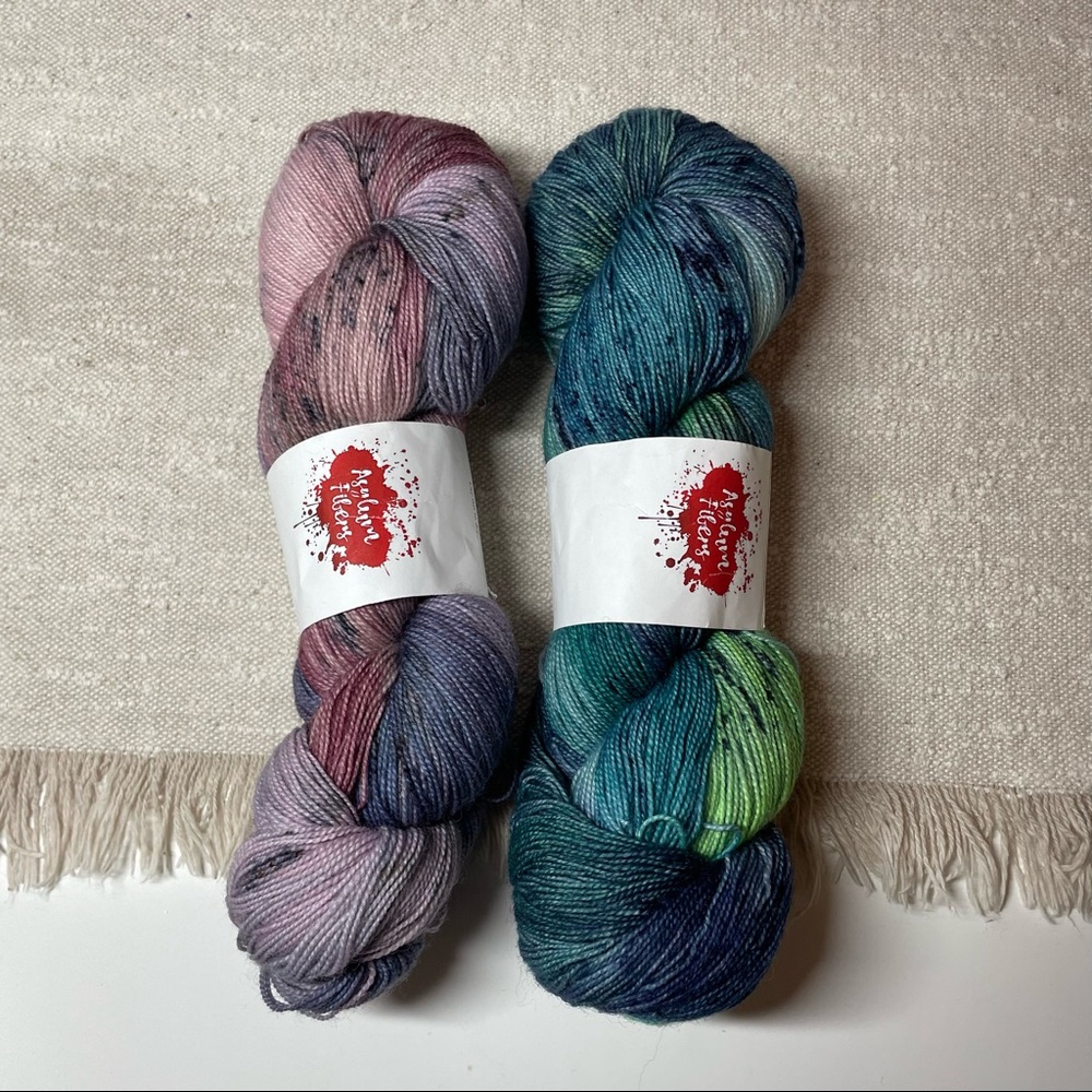 NWT Asylum Fibers Hand
Dyed Yarn. Indie dyed yarn.
2 skein lot.